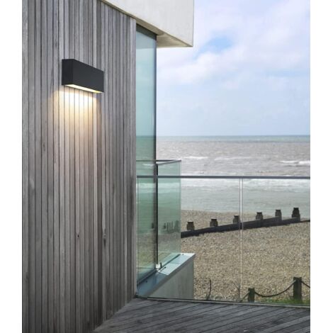 Philips MyGarden - Lampada LED A Parete Per Esterni, Diametro 20 Cm E27 Con Sensore Antracite 915002146003