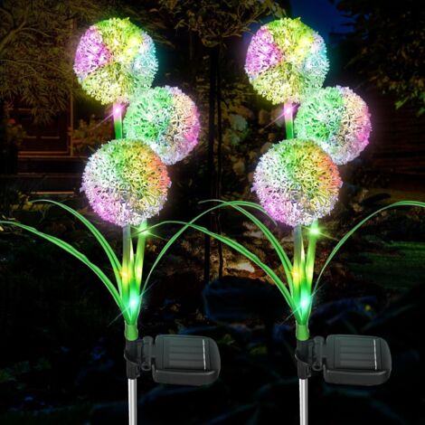 2 Luci Al Neon Ad Energia Solare - Colore Rosa Per Giardino E Terrazzo