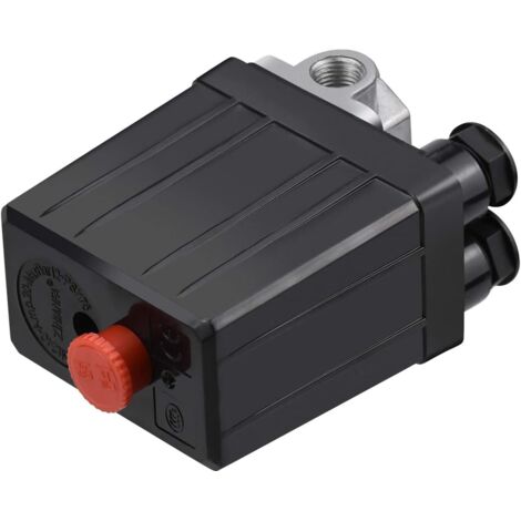 Pressostato Per Compressore D'Aria Con Valvola Di Sicurezza - Regolatore Pressione 0.05-1.2 MPa 3000L/min - Manometro Incluso - 3