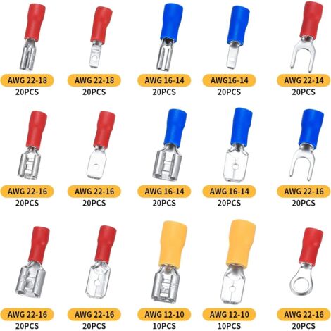 100 Connettori Femmina A Crimpare 2,8 Mm: Terminali A Forcella Per Auto E Impianti Elettrici - 4