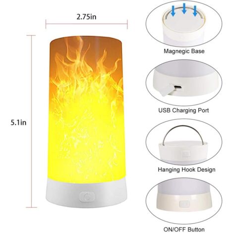 3 Modos Led Solar Luz Lámpara Solar Parpadeante Llama Exterior Impermeable Patio Escalera Camino Paisaje