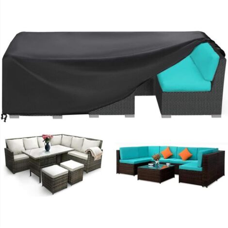 Funda Protectora Para Muebles De Jardín - 200x90x60 Cm, Tela Oxford 420D Impermeable, Con Cordón Ajustable, Protección UV