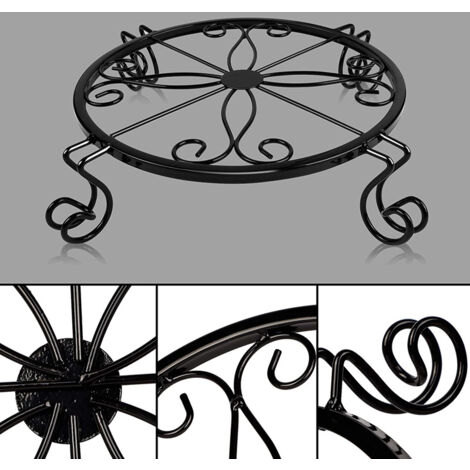 Cenicero Poste Pie Negro Con Base Para Exterior | Comerzia