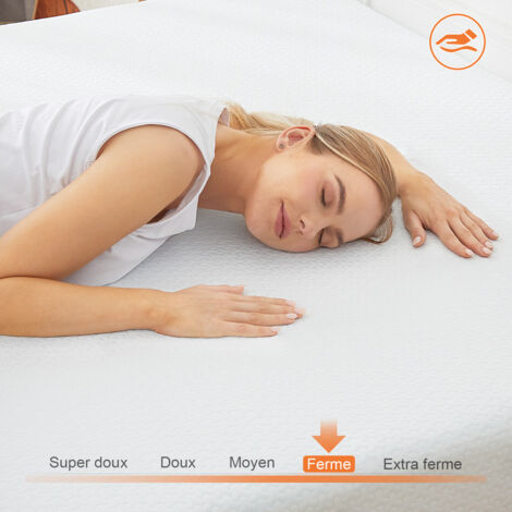Matelas 140x190 cm HavenlyHome Mémoire de forme, Épaisseur 25 cm, Confort ferme, Indépendance de couchage, Oeko-Tex, Orange