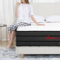 Matelas 140x190 cm INRE Très épais 25 cm Mousse mémoire de forme, Réversible Soutien Parfait, Hypoallergénique