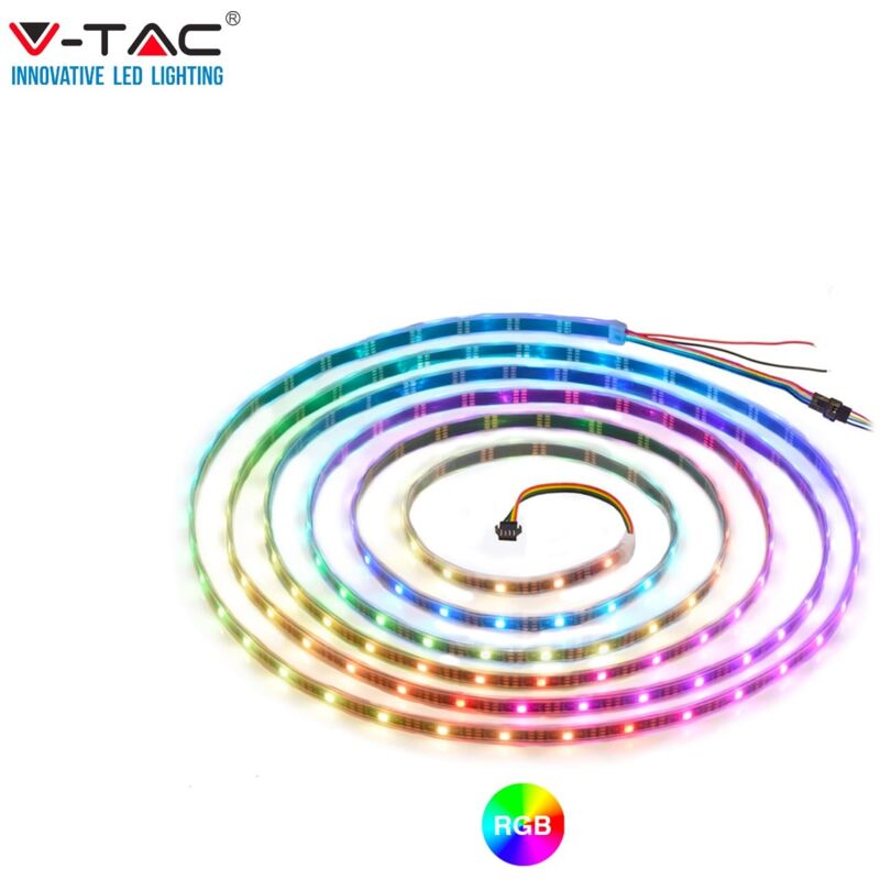 Bande LED RGB 5 Mètres – SMD5050 300 LED – Multicolore – Télécommande IP65
