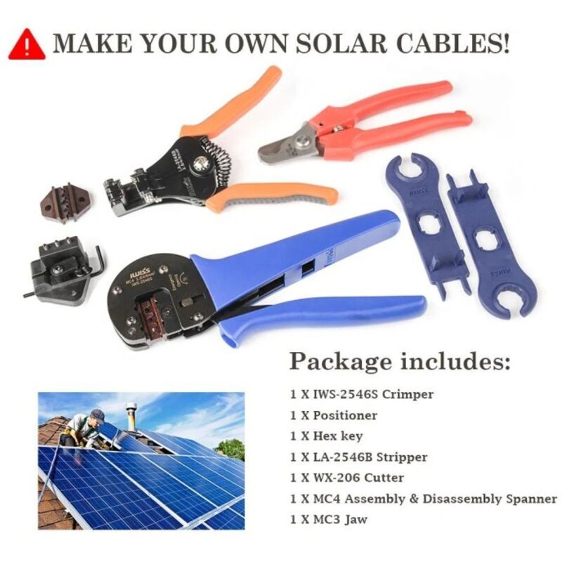 Kit De Sertissage ErreBi Group Pour Câbles Solaires MC3 Et MC4