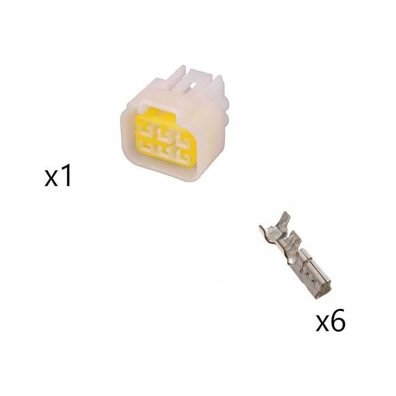 Kit Connecteurs électriques Framatome 6 Voies - Mâle & Femelle - Fil Noir - Aptiv
