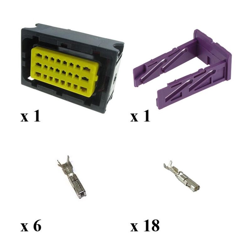VGOL Kit 4 Connecteurs 2 Voies Pour Éclairage Automobile – Compatible Land Rover Defender NAS Feux Antibrouillard, Recul, Clignotants