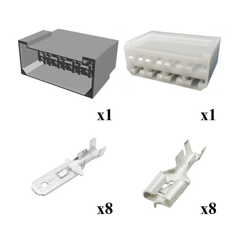 Cormar Kit complet avec connecteur gris 10 voies pour body computer de
