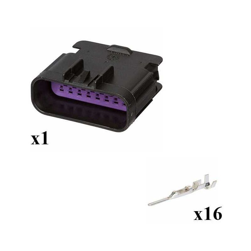 Connecteur GT280 Femelle 5 Voies - Delphi, Noir, 25A, Pour Automobile