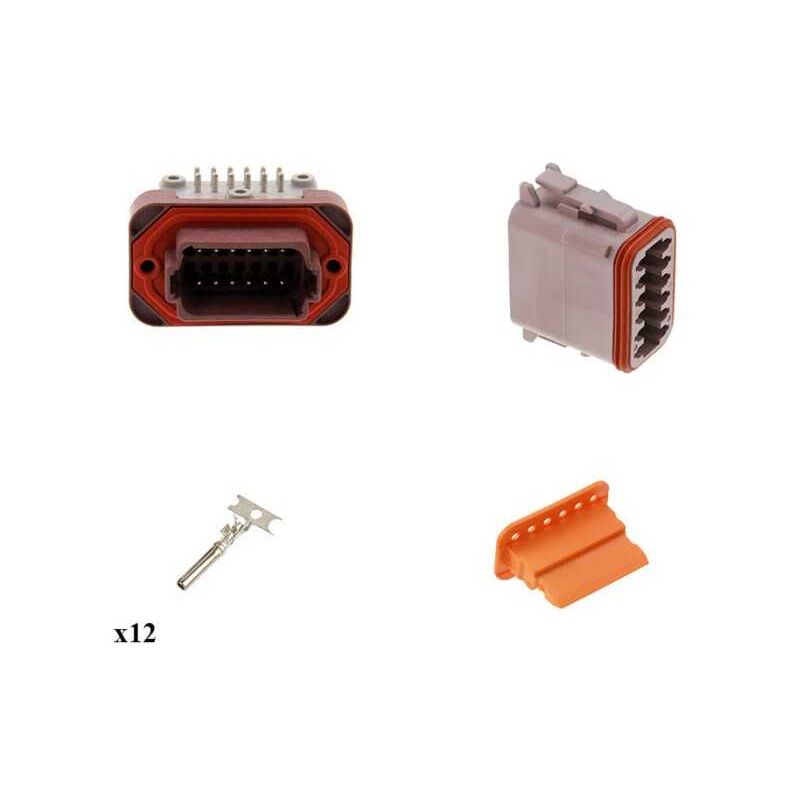 Kit De Connecteurs DT étanches - 2 à 12 Voies, Broches 1.5 Mm, Pour Câbles Automobile, Moto, Bateau