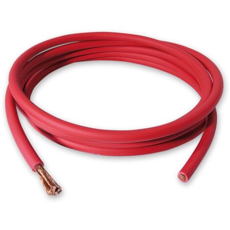 Câble fil unipolaire machine soudage sec. 10,00 mmq rouge