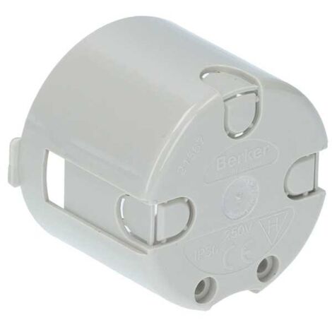 Boîtier encastrable circulaire pour protection prise 250V IP30 gris