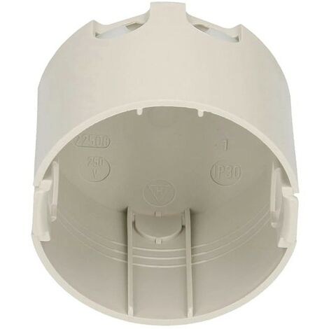 Boîtier encastrable circulaire pour protection prise 250V IP30 gris (1/2)