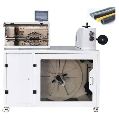 Machine pour la coupe automatique de tubes ondulés avec alimentation et base de support (1/2)