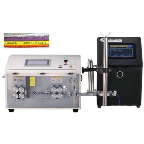 Machine automatique pour couper et dénuder les câbles unipolaires (1,5-35 mm²) + marqueur jet d'encre (1/2)