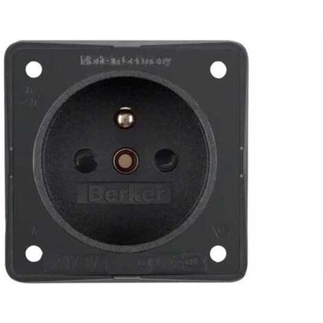 Prise Schuko 250V 16A pour panneau noir