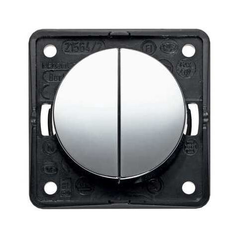 Interrupteur double série "Integro" 250V IP20 avec panneau chromé poli (1/4)