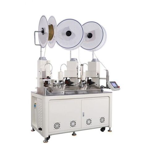 Machine automatique pour la coupe et le dénudage des câbles et le sertissage des cosses avec système de contrôle intelligent (1/5)