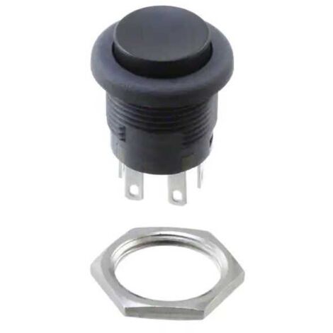 Interrupteur Bouton Poussoir Noir DPDT 6 Broches Autobloquant - Pour Montage électronique - Sans Marque