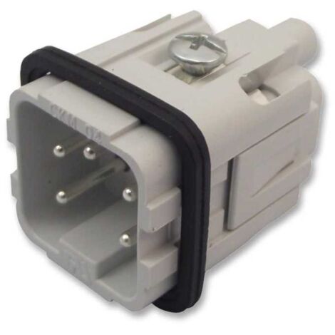 Connecteur Rectangulaire Male Insérer 4 Voies + Mise à Terre 10A