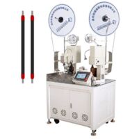 Machine de découpe et dénudage, sertissage deux faces pour cosses isolées, course 30 mm avec housse de protection