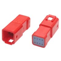 Connecteur JWPF femelle 8 Voies rouge