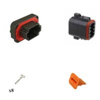 Kit Connecteur DT15 series femelle 8 Voies PCB Noir