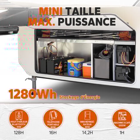 LiTime Batterie lithium LiFePO4 12V 100Ah mini ,BMS 100A amélioré, Durée de Vie de 10 Ans, jusqu'à 15 000 Cycles, Batterie LiFePO4 jusqu'à 1280Wh d'énergie Batterie -Paquet de 1 Pièce