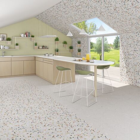 Carrelage Aspect terrazzo Straci gris matteo 20x20 cm