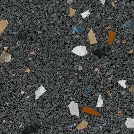 Carrelage Aspect terrazzo Straci noir grafito 80x80 cm