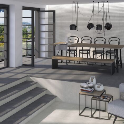 Carrelage Aspect béton  Marbella gris anthracite 60x60 cm
