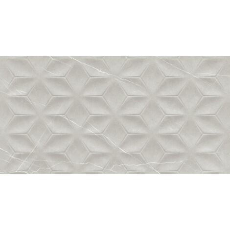 Carrelage mural uni aspect marbre blanc 30x60 cm – Finition mate – Motifs étoile – Résistant et facile à entretenir – Baldocer