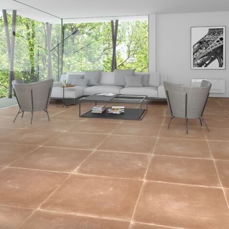 Carrelage Terre cuite Cambera beige tempo 60x60 cm