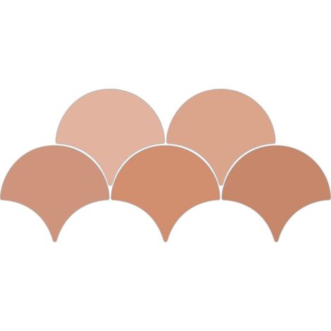 Carrelage mural écaille de poisson rose brillant 15x17 cm – Finition brillante pour murs intérieurs – Design contemporain et élégant
