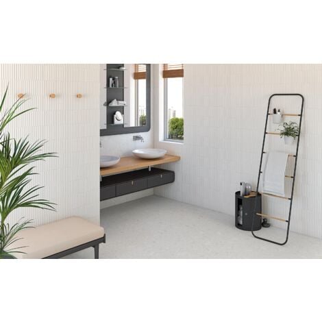 Carrelage Aspect terrazzo Straci noir granito 80x80 cm