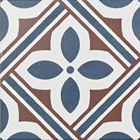 Carrelage carreaux de ciment 20x20 cm – Finition mate – Surface antidérapante – Style Barcelona mix elegante