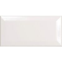 Carrelage mural uni blanc mat 7.5x15 cm – Effet carreaux métro – Relief biseauté pour ambiance contemporaine – Idéal pour espaces restreints