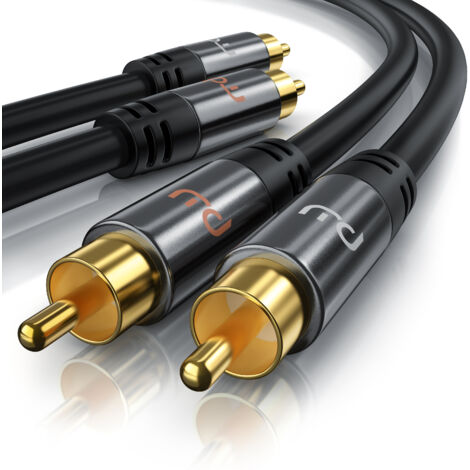 Primewire Stereo-Cinch Audio-Kabel, RCA, HiFi Audio-Kabel mehrfach geschirmt, 2x Cinch auf 2x Cinch - 1,5m