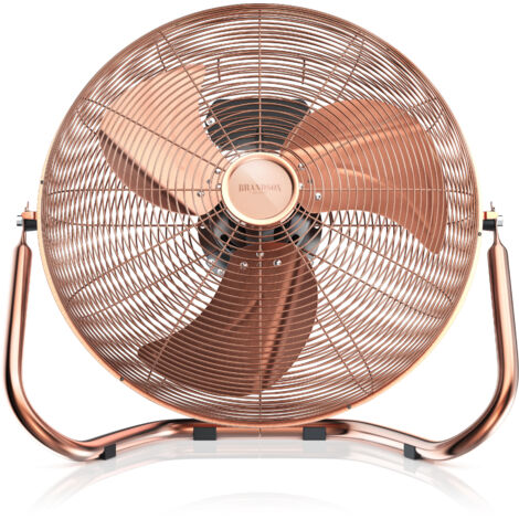 Brandson Windmaschine Retro Design, Ventilator, Standventilator 50 cm, Bodenventilator 120 Watt, hoher Luftdurchsatz, stufenlos neigbarer