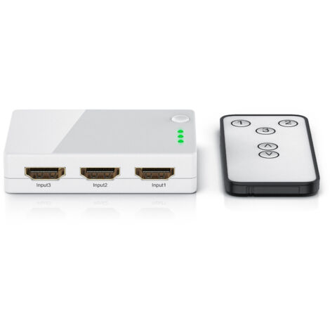CSL HDMI Switch Verteiler 3 in 1 Out, Automatische Umschaltung 3 Port TrueHD, DTS-HD, LPCM 7.1, 5.1, DSD, Dolby-AC3 - mit Verstärker (1/5)
