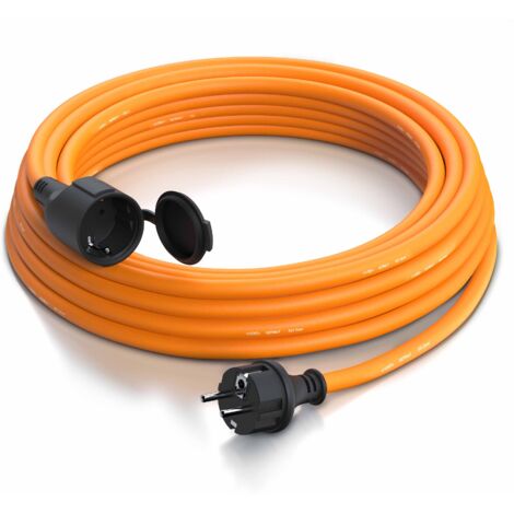 Brandson Verlängerungskabel, Typ F Schutzkontakt, Stromkabel Verlängerung für den Außenbereich 3500W, Outdoor, IP44 - 10m