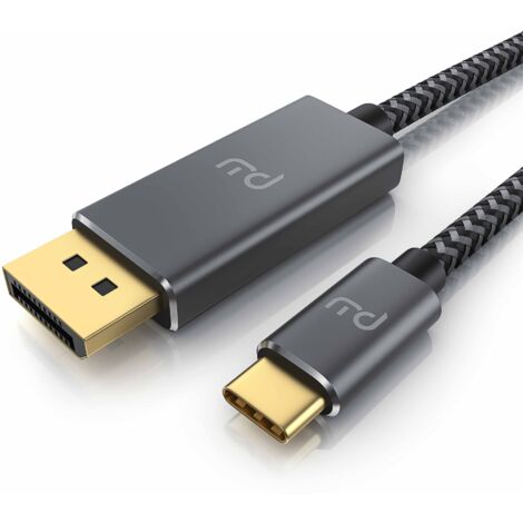 Primewire USB Typ C zu Display Port Konverterkabel Adapterkabel mit Stoffummantelung 8K 7680 × 4320 @ 30 Hz - 1m (1/5)