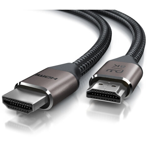 Primewire 8k HDMI Kabel 2.1 UHD II, 8k @ 120 Hz mit DSC, 7680 x 4320, 2k 4k Ethernet, HDR eARC VRR ALLM, kompatibel zu Blu Ray PS4 PS5 - 1 m (1/5)