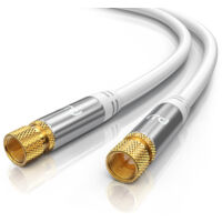 Primewire SAT-Kabel, Koax, F-Stecker, Premium HDTV SAT Koaxialkabel, 4fach Schirmung, 135dB, 75 Ohm - 2m