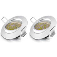 Brandson 2x LED Einbaustrahler schwenkbar Warmweiß 3000K Deckenspot / Deckenstrahler 5W - 320 Lumen