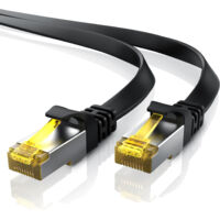 Primewire LAN-Kabel CAT.7, RJ-45 (Ethernet), CAT 7 Flachband U/FTP Gigabit Netzwerkkabel 10 Gbit/s Patchkabel - 2m