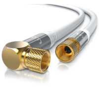 Primewire SAT-Kabel, Koax, F-Stecker, HDTV SAT Koax Kabel 90° gewinkelt, 4fach Schirmung, 135dB, 75Ohm - 12,5m