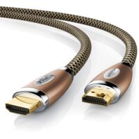 Primewire 8k HDMI-Kabel 2.1, 4k Ultra HD 2160p, 3D, Nylonummantelung, Vollmetall Stecker, HDMI Typ A - 3m